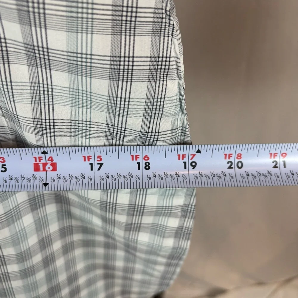 Bib For Adult | Handcrafted Dignity Cover | Beige Plaid Button-Up  | 19